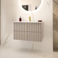 mueble lavabo individual encastrado paneles laminados y de mdf