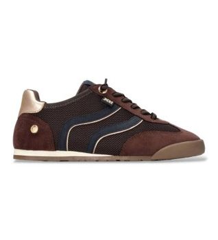 Xti para mujer. 14615601-MARRON Zapatillas 146156 marrón (41), Tela, Plano, Cordones, Casual