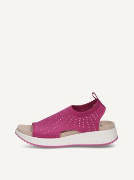 CAPRICE Sandal, pink, made of Textiles without heel, Size 37