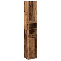 armario de bano de madera contrachapada envejecida vidaxl