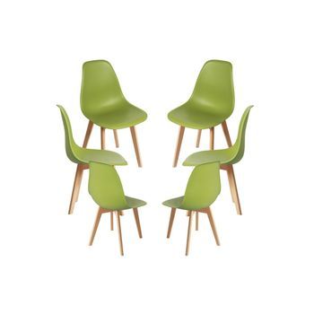 Pack 6 Sillas Kelen De Polipropileno 82*47*53 Cm - Verde