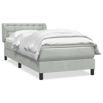 Cama Tapizada 223x83x88 Cm Tejido - Gris