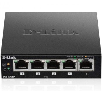 D-Link DES-1005P Switch PoE 5 Puertos Fast Ethernet