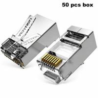 conector modular vention idf cat 6a ftp pack 50 unidades transparente