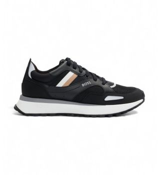 BOSS para hombre. 50498280 Zapatillas Jonah negro (42), Plano, Cordones, Casual