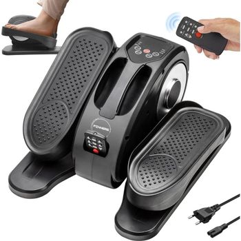 PINNERS Mini Elíptica Eléctrica Portátil con Mando a Distancia, Pantalla LCD, 3 Programas y 5 Velocidades para Ejercicio en Casa, Ideal para Mayores