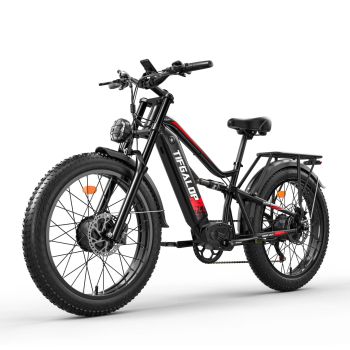 [EU DIRECT] Bicicleta eléctrica Tifgalop ES7 Pro 52V 21Ah 750W*2(1500W) Doble motor 26 pulgadas neumáticos gordos 20 km/