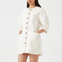 seventy  mochi zaha denim mini dress - xs