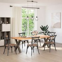 patas para mesapierna de mesa comedor forma x 2 uds acero natural 80x72-73cm