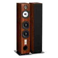altavoces triangle de suelo cableados sonido potente y diseno chesnut