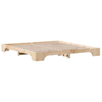 Estructura De Cama Madera De Pino Macizo 180 X 200 Cm