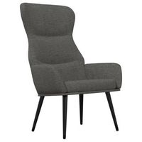 sillon de salon  silla  sillo de relax de tela gris oscuro