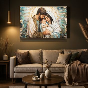 Pintura sobre lienzo lacado con marco y relieves cm 122×4×82