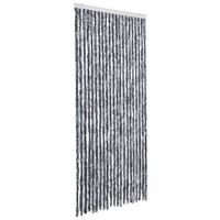 cortina mosquitera  mosquitera de chenilla plateada 90x220 cm