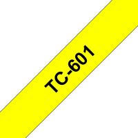 cinta para impresora de etiquetas brother tc-601 negro sobre amarillo 12 mm