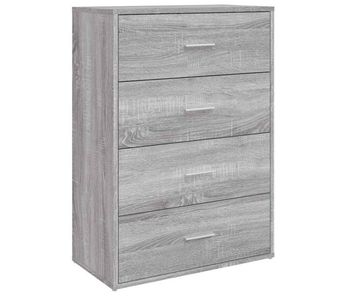 Aparador - mueble de almacenamiento de madera de ingeniería gris sonoma 60x31x84 cm es3425
