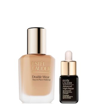 Estee Lauder Double Wear Stay-in-Place Makeup & Advanced Night Repair Serum Bundle (Various Shades) - Natural Suede