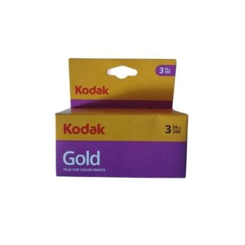 Película Kodak Gold 200 35mm 36 exposiciones Pack 3 rollos alta nitidez