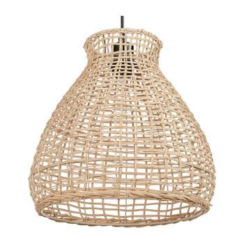 Lámpara De Techo De Ratán Beige Natural 127 Cm Colgante Hecho A Mano Boho Sakeni