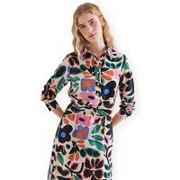 compania fantastica blusa compania fantastica shirt 12010 - flowers 7 para mujer