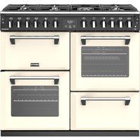 stoves richmond s1000df cc 100 cm dual fuel range cooker - cream  black cream