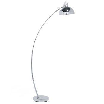 Lámpara De Pie De Metal Plateado 155 Cm Pantalla Regulable Estilo Industrial Dintel