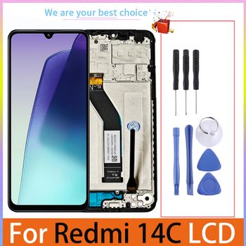 Pantalla LCD Original de 6,88 pulgadas para Redmi 14C con pantalla táctil de marco 2409BRN2CA 2411DRN47C 2409BRN2CG 2409BRN2CY