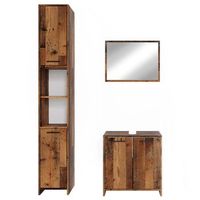 conjunto de muebles de bano kiko 3 partes con armario alto vicco