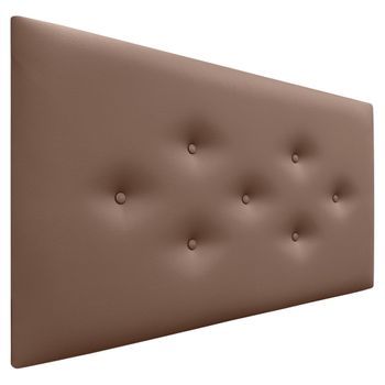 Dhome Cabecero De Polipiel Con 3 Hileras Intercaladas De Botones Cabezal Tapizado Cama Lujo (arcilla, 105cm)