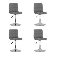 sillas de comedor giratorias 4 unidades tela gris claro vidaxl