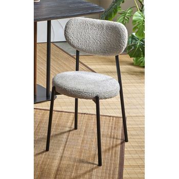 Silla Maui Rizo Suave Beige 45x45x85 Cms