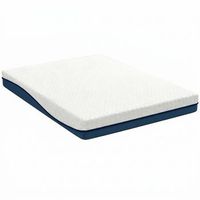 colchon 140x190 cm viscoelastico con gel grosor 20 cm funda lavable poliester blanco y azul