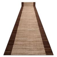 alfombra de pasillo con refuerzo de goma 100 cm streifen marron 100x740 cm