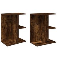 mesita noche 2 uds madera ingenieria roble ahumado 465x29x61cm vidaxl