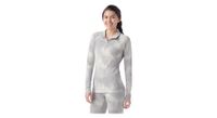 capa basica smartwool mujer classic  p thermal merino  p 1 2 zip gris