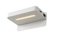 lampara de cabecera de metal con 1 led integrado blanco