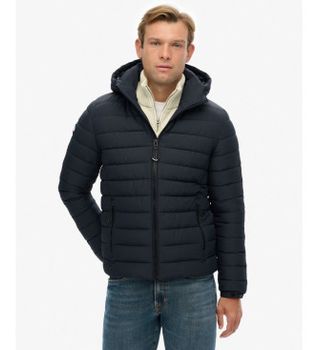 Superdry para hombre. M5012290A Chaqueta Fuji marino (S), Casual, Poliéster Reciclado, Sostenible