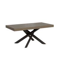 mesa extensible 90x200460 cm volantis gris paloma patas antracita