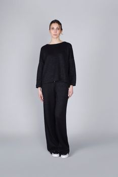 sudadera con mangas de murciélago y mano cálida black