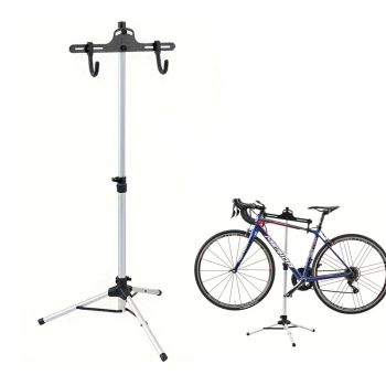 Soporte de reparación de bicicletas de aleación de aluminio XANES, altura ajustable de 68-122 cm, trípode plegable, capa