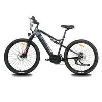 bicicleta de montana electrica hedatx tx11 275 motor central bateria de 48 v y 15 ah gris