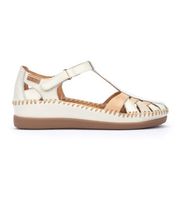 pikolinos para mujer w8k-0705c1 sandalias de piel cadaques blanco roto 39 3 a 5cm velcro casual