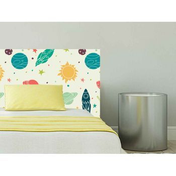 Cabecero Cama Infantil Planetas Universo 200 X 60 Cm