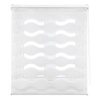 estoralis - estor enrollable noche y dia  doble tejido  ondas 125 x 180 cm anchoalto tamano tela 122 x 175 cm  jeor blanco