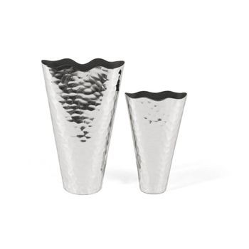 Set De Dos Jarrones Fabricados En Aluminio Con Acabado Brillante