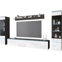conjunto de muebles de salon vera ii juego de muebles de salon mueble de television sin iluminacion led color materablanco brillo