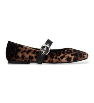 Xti para mujer. 14648501-MARRON Bailarinas 146485 marrón (41), Plano, Hebilla, Casual, Animal print, Terciopelo