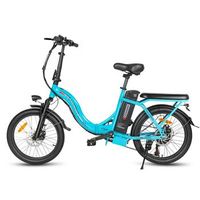 bicicleta electrica urbana plegable samebike cy20 ruedas de radios de 20 250 w 36 v 13 ah azul lago