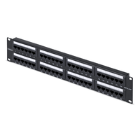 panel de parcheo 2u de 48 puertos cat6 rj45 - utp -tipo 110