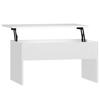 Mesa De Café - Mesa De Centro Madera Contrachapada Blanco 80x50,5x41,5 Cm